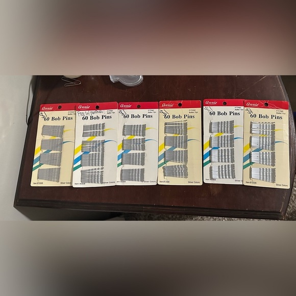 Annie Accessories - Bundle of 6 Annie Silver Bobby Pins (most 60 count) - new in packaging